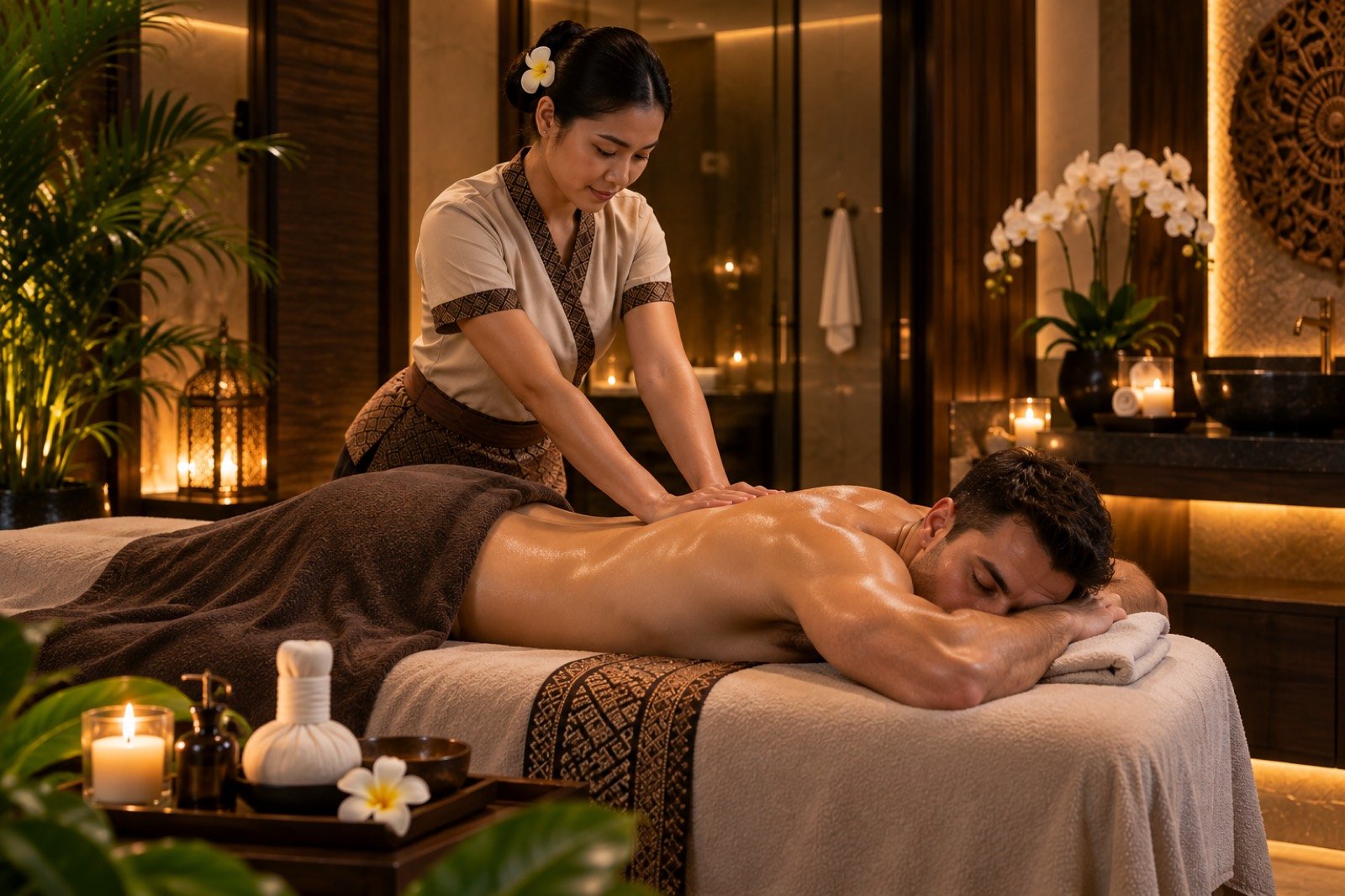Arabic oil massage